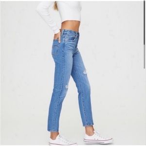 levis premium denim wedgie high rise tapered distressed $108 NWT